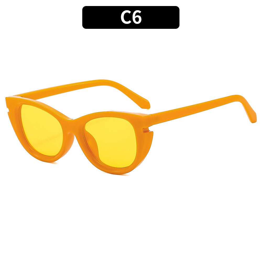 Cat-Eye Sunglasses with Bold Frame