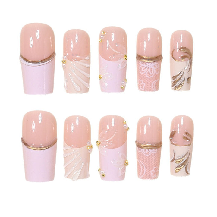 Elegant Decorative Press-On Nail Tips Kalsten