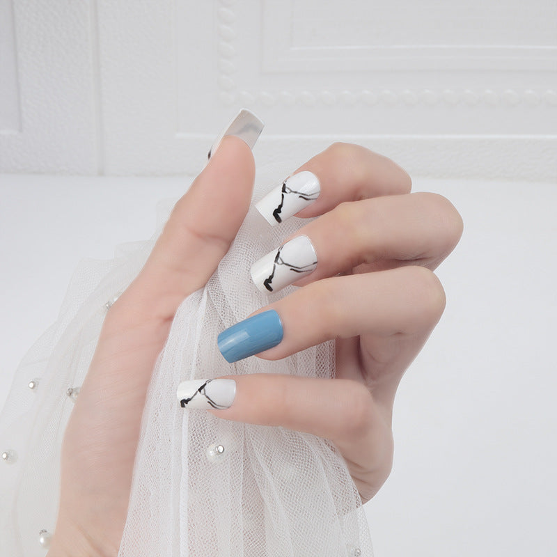 Marble-Inspired Press-On Nail Set Kalsten