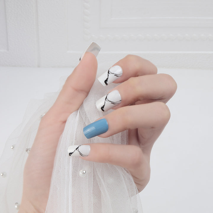 Marble-Inspired Press-On Nail Set Kalsten