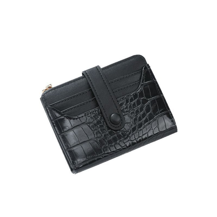 Compact Crocodile-Texture Zip Card Wallet Kalsten