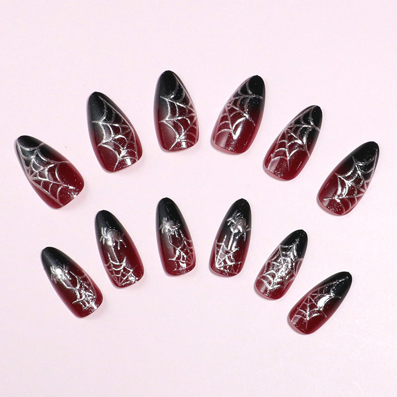 Artistic Spooky-Themed Press-On Nails Kalsten