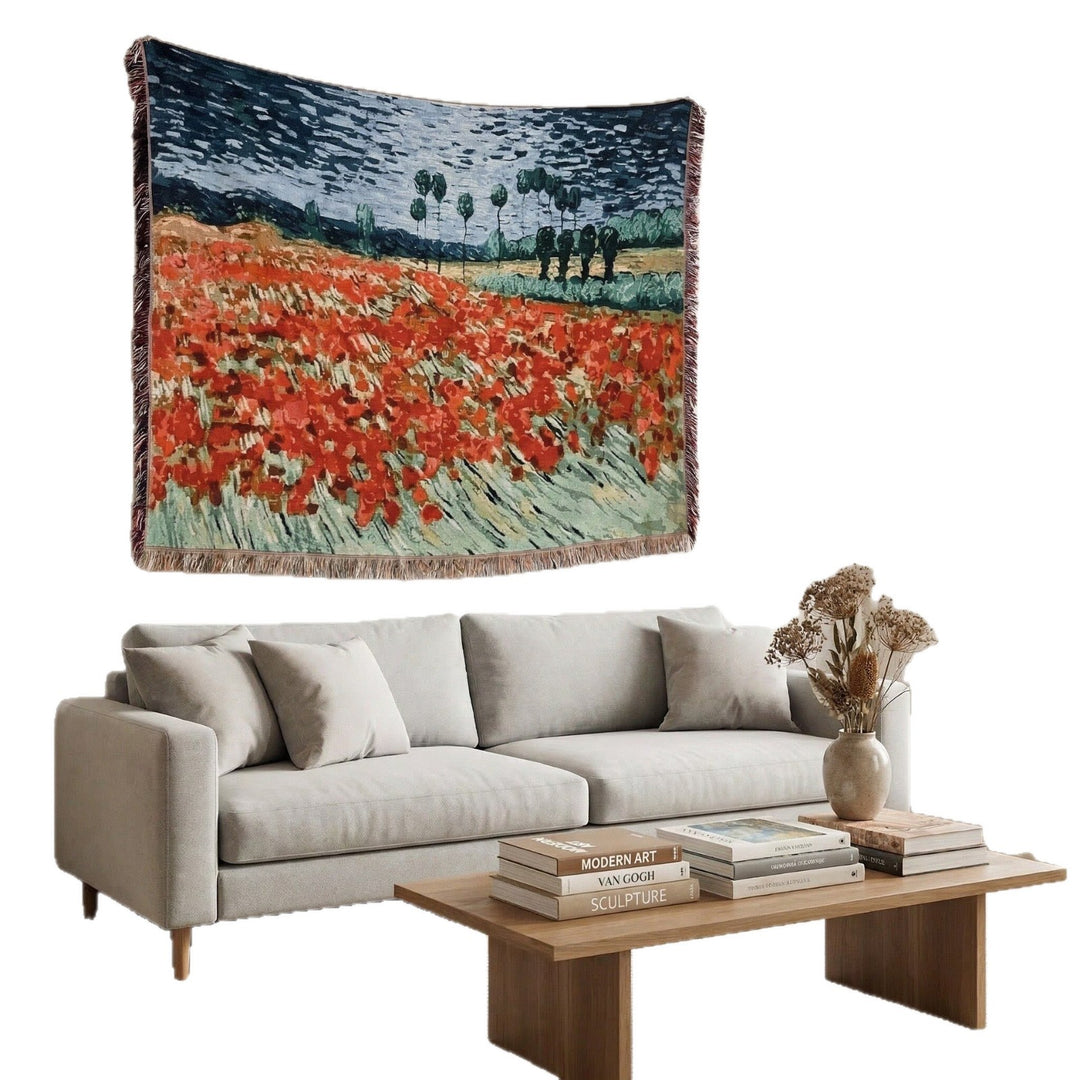 Artistic Woven Tapestry Throw Blanket