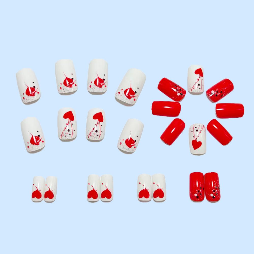 Artificial nails with creative heart design Kalsten