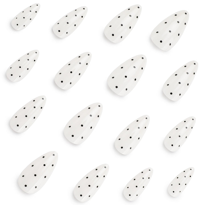 Artful Nail Extensions with Polka Dots Kalsten