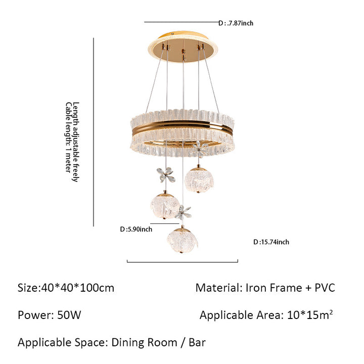 Modern Bohemian Crystal Pendant Light