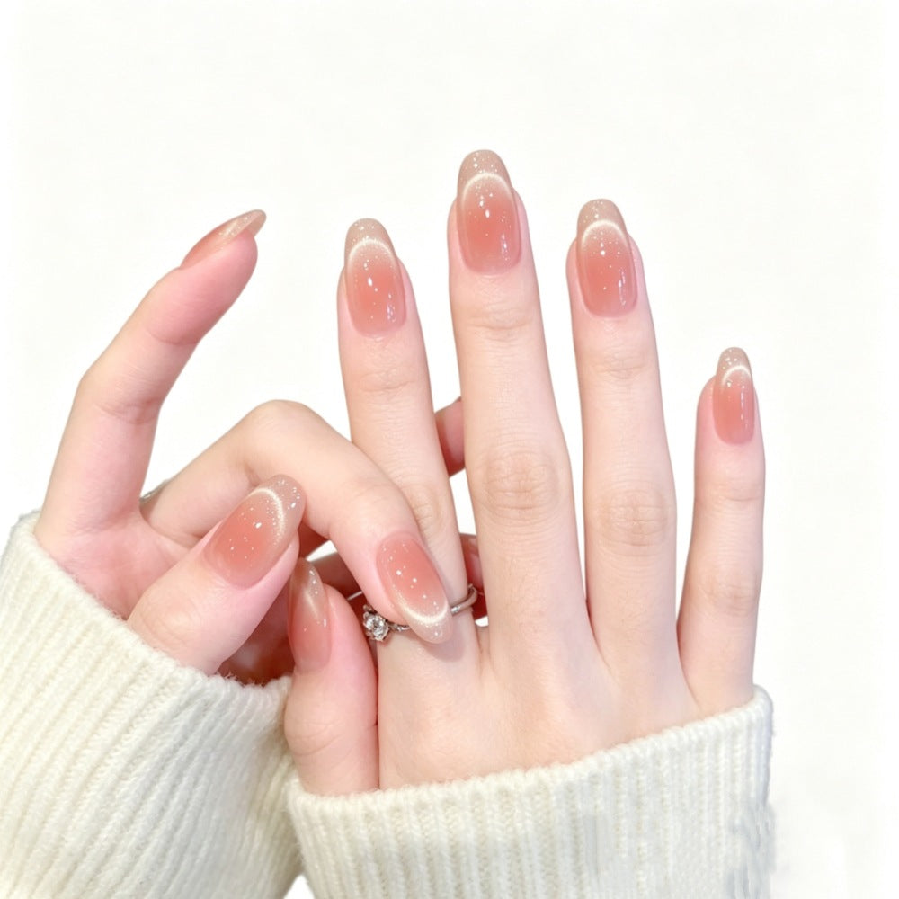 Artificial nails with elegant French tip design Kalsten