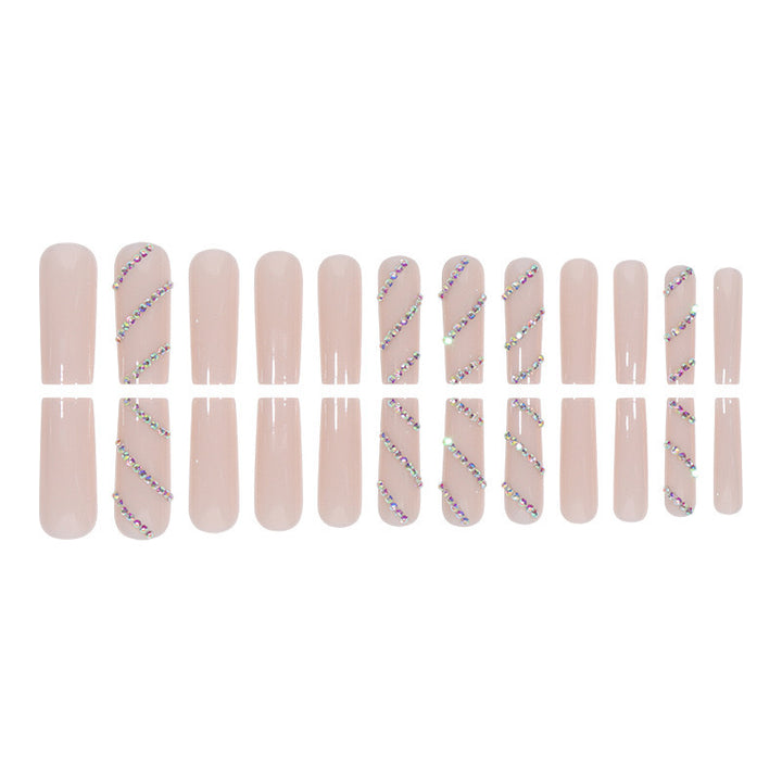 Acrylic nail set with sparkling rhinestone accents Kalsten