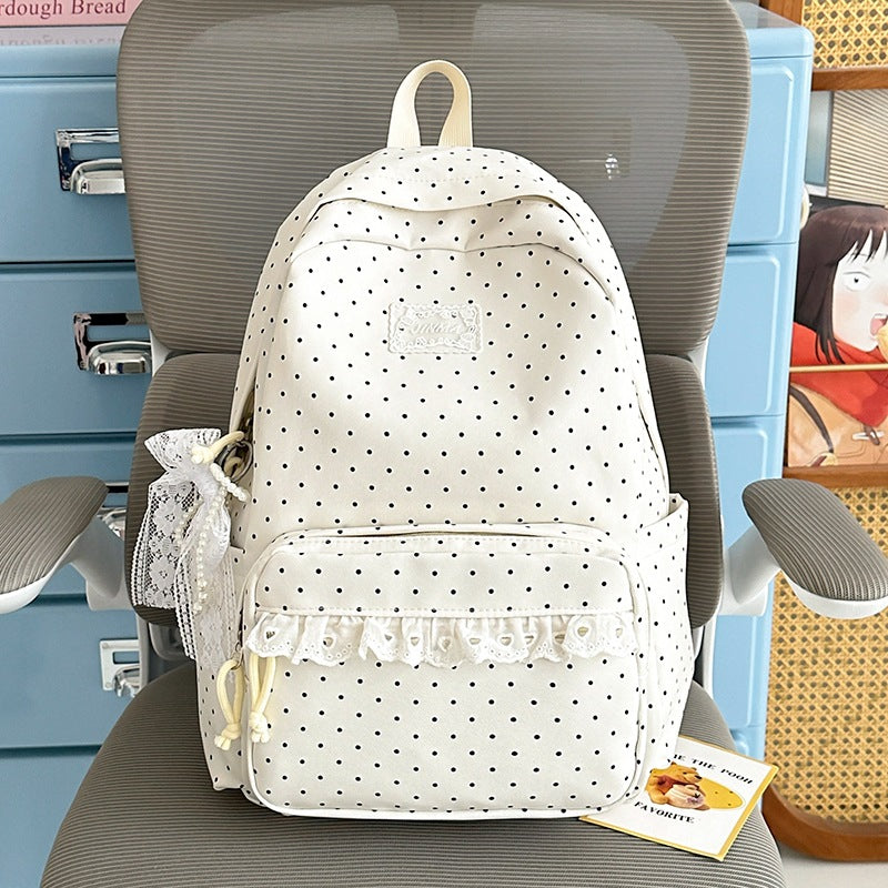 Charming Polka Dot School Backpack Kalsten