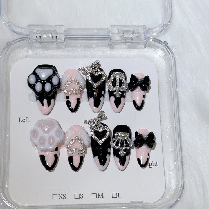 Decorative Press-On Nail Art Tips Set