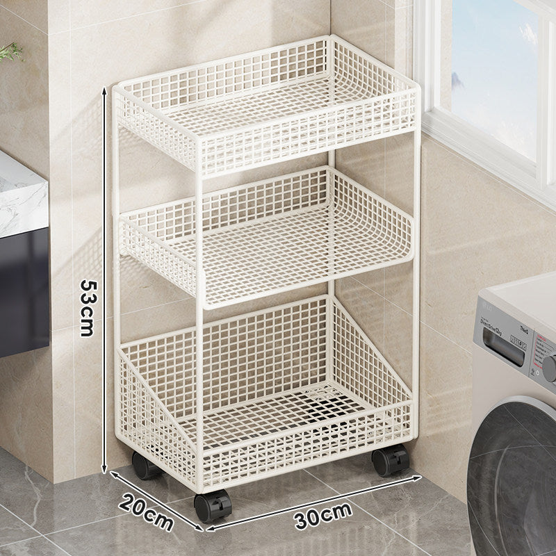 Compact Three-Tier Ventilated Metal Mesh Organizer Shelf for Countertop and Cabinet