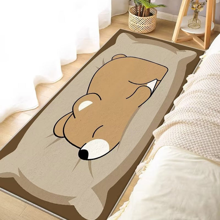 Fun Cartoon Cat-Themed Area Rug