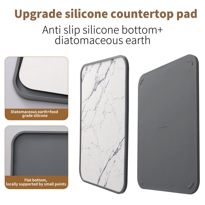Marble Effect Kitchen Work Surface Protector Mat