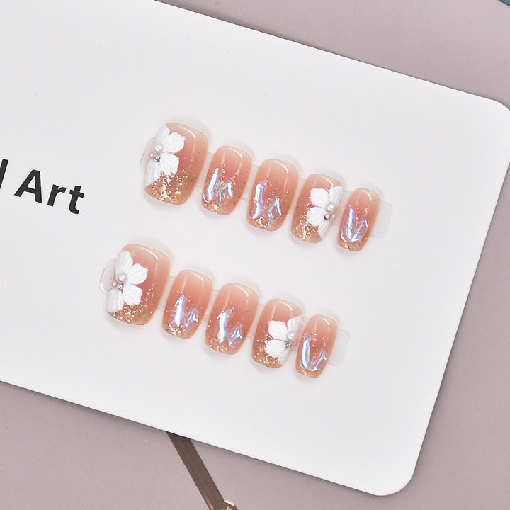 Glamorous Heart-Themed Press-On Nail Set Kalsten