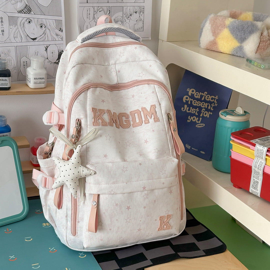 Stylish Star-Embellished Backpack