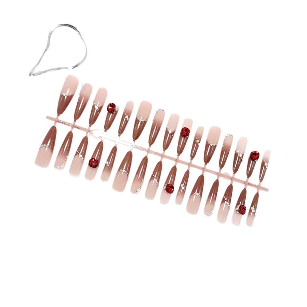 Artificial nails with luxurious 3D decorations and glamorous accents Kalsten