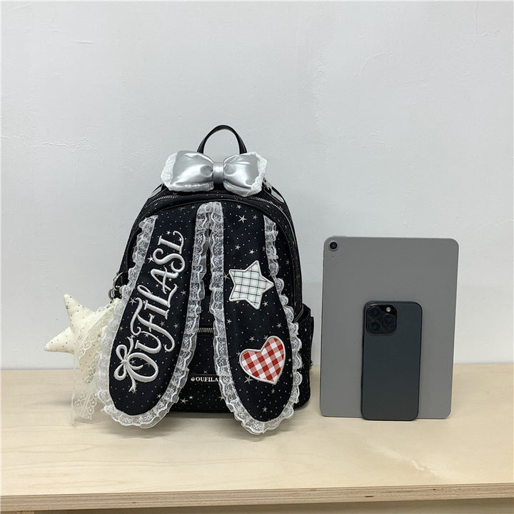 Embroidered Bunny-Themed Backpack Kalsten