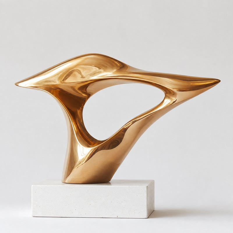 Artistic Metal Wave Sculpture