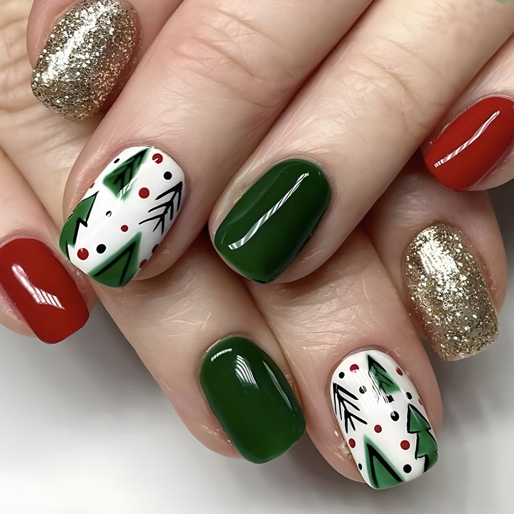 Festive Holiday-Themed Nail Art Set Kalsten