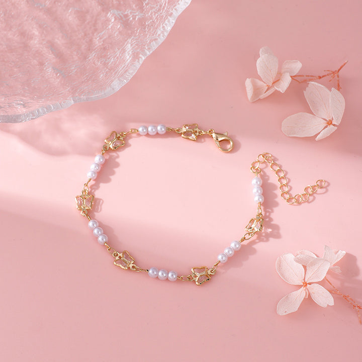 Pearl and Colorful Evil Eye Bracelet Kalsten