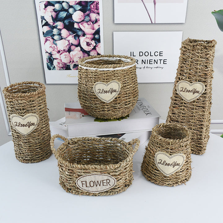 Handcrafted Natural Woven Storage Basket Kalsten
