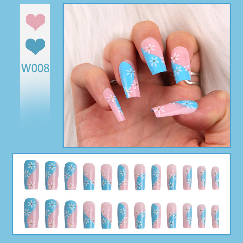 Artificial nails with delicate flower design Kalsten