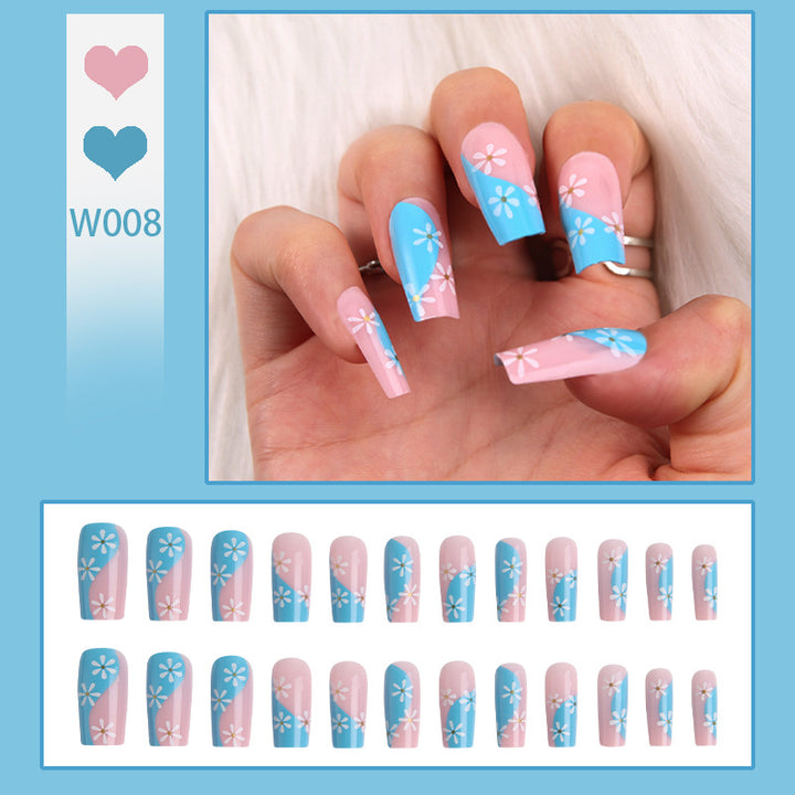 Artificial nails with delicate flower design Kalsten
