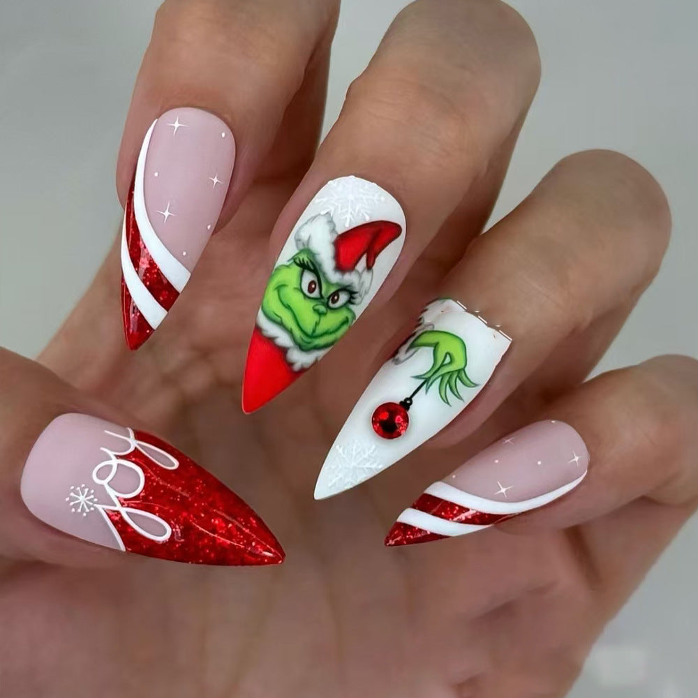 Themed Holiday Press-On Nail Art Kalsten