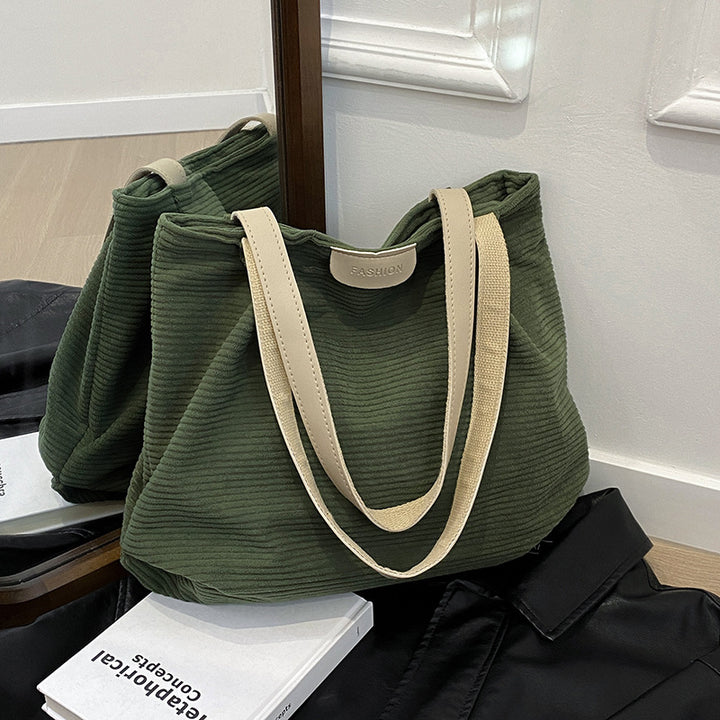 Textured Fabric Daily Hobo Handbag