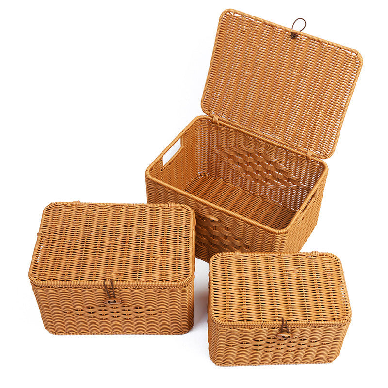 Rustic Woven Storage Chest Kalsten