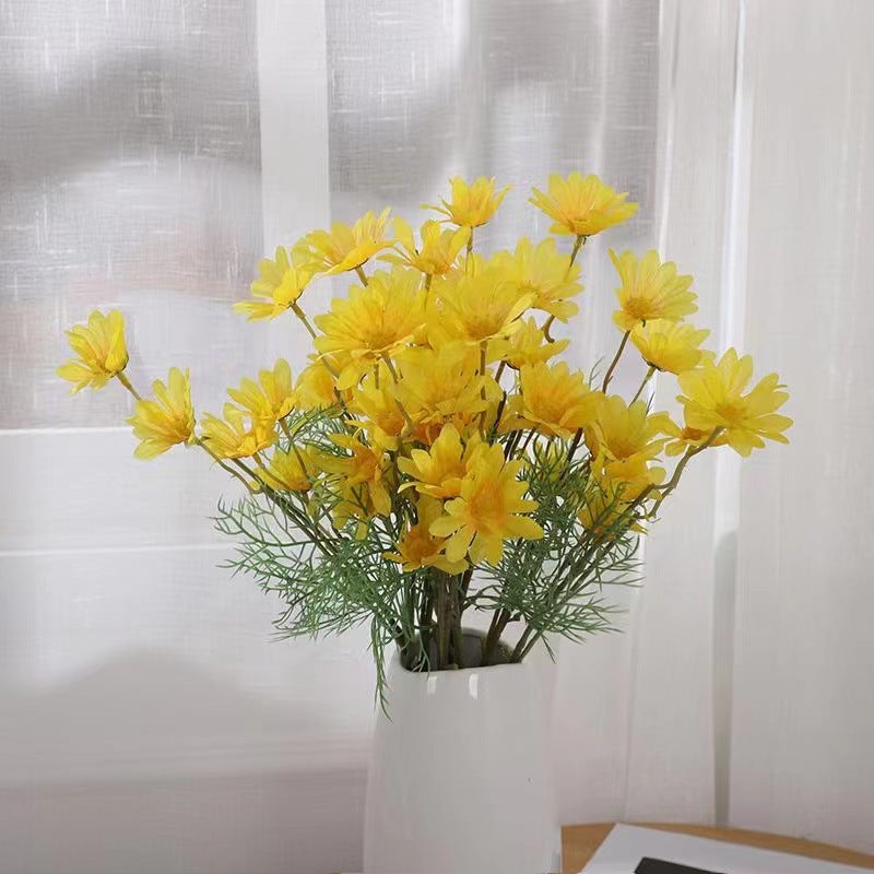 Lifelike Blue Daisy Bouquet
