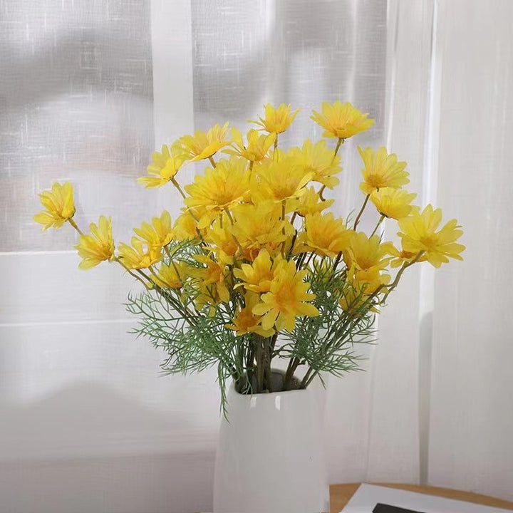 Lifelike Blue Daisy Bouquet