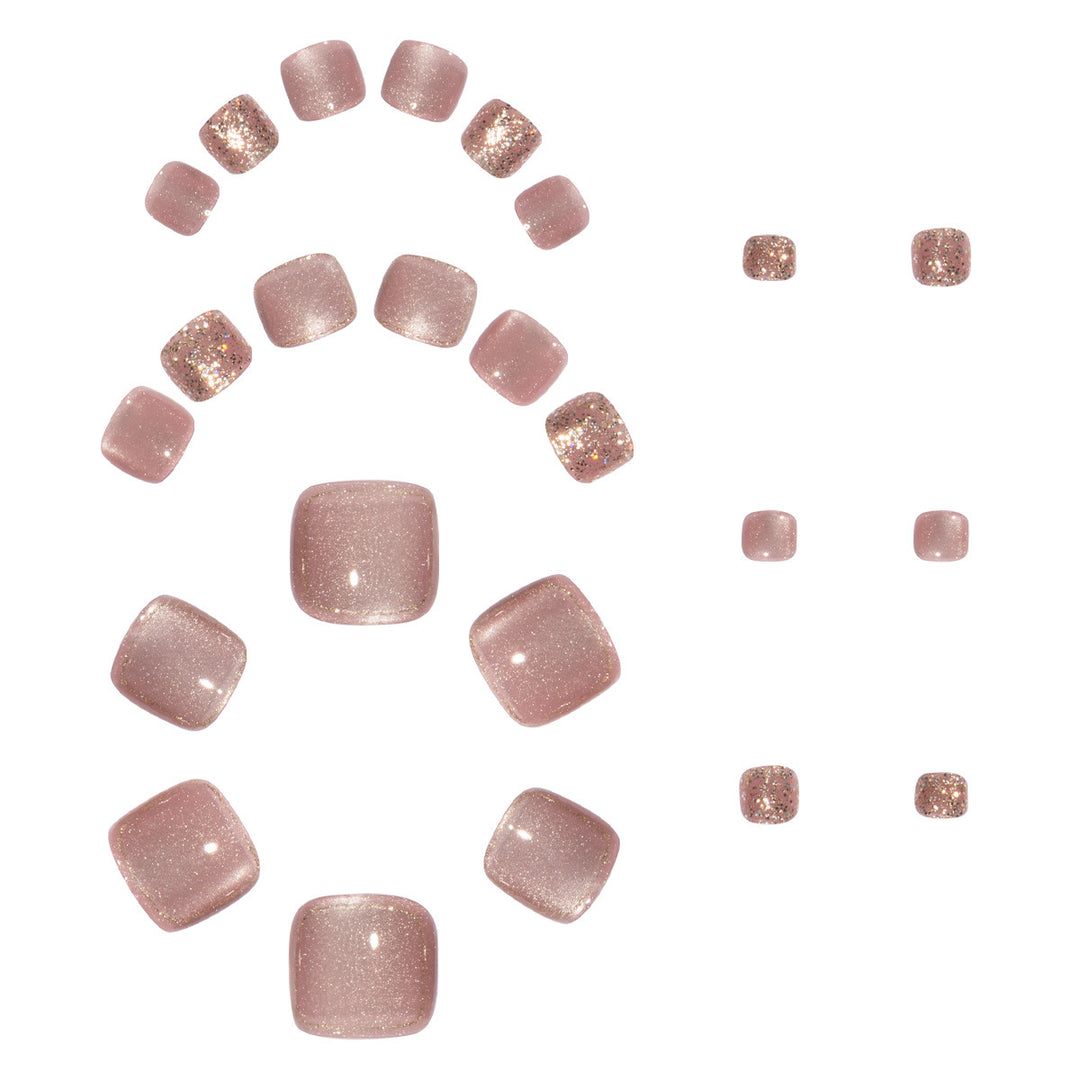 Nail art set with glamorous glitter accents and elegant designs Kalsten