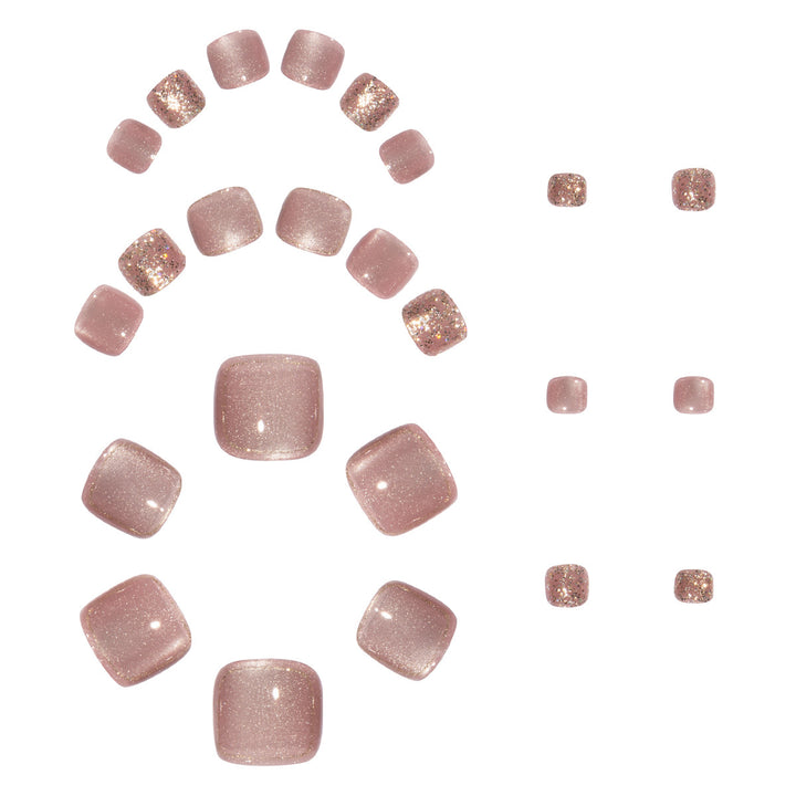 Nail art set with glamorous glitter accents and elegant designs Kalsten