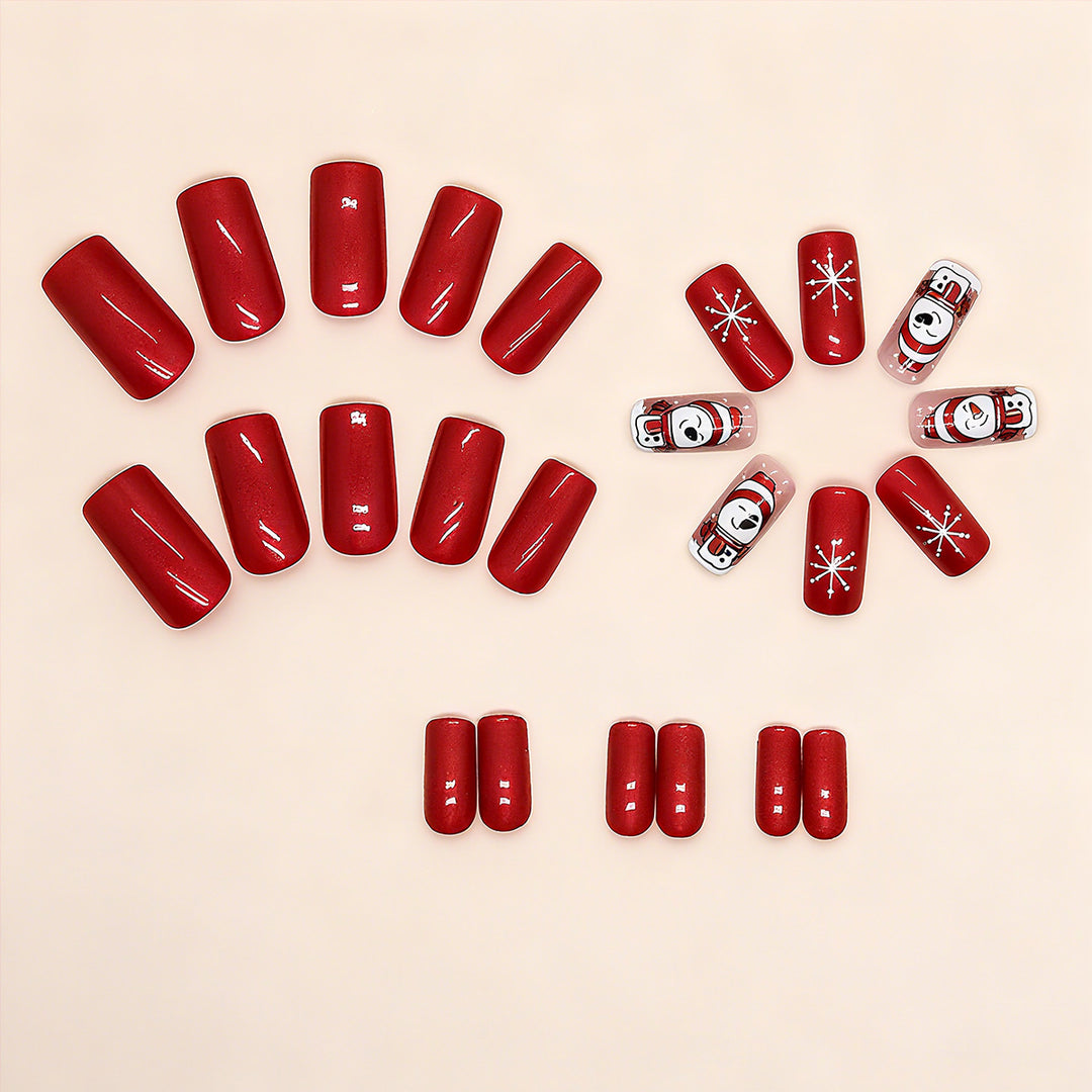 Festive artificial nails with snowman design Kalsten