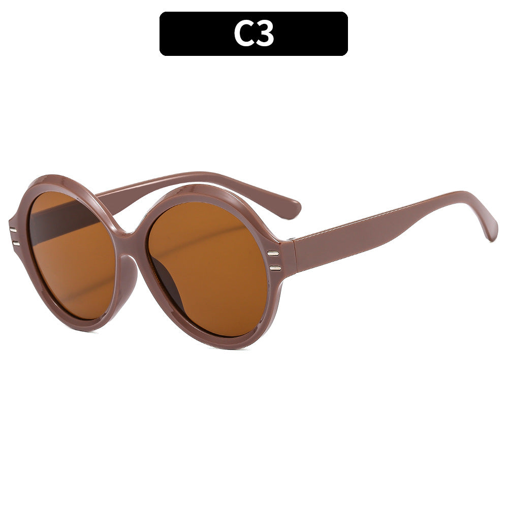 Oversized Round Frame Sunglasses