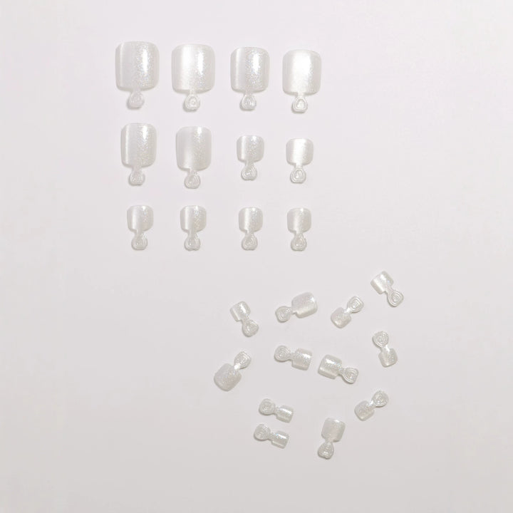 Premium Glittering Pedicure Press-On Nail Set Kalsten