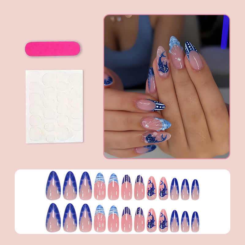 Acrylic Nail Set with Elegant Bows and Glamorous Accent Kalsten