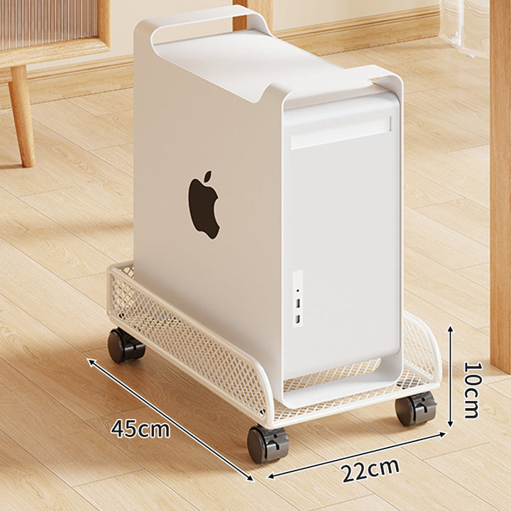 Rolling Mesh CPU Tower Stand with Locking Casters