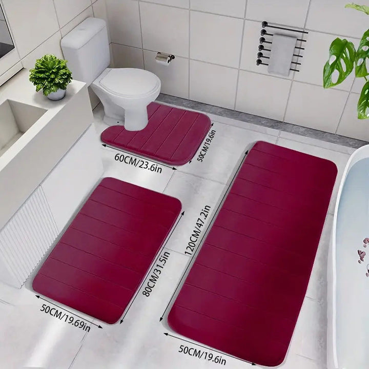 Non-Slip Bathroom Mat Set