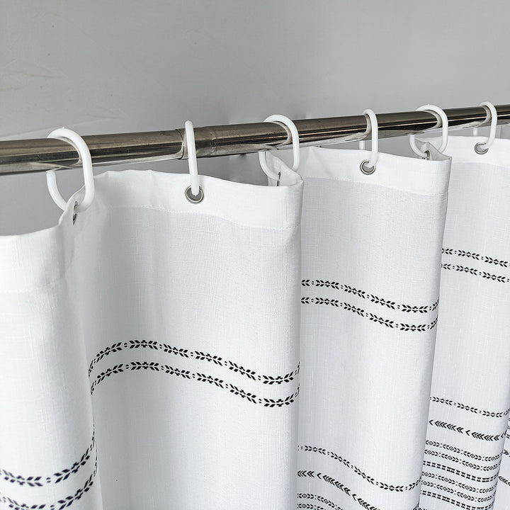 Textured Striped Shower Curtain Kalsten