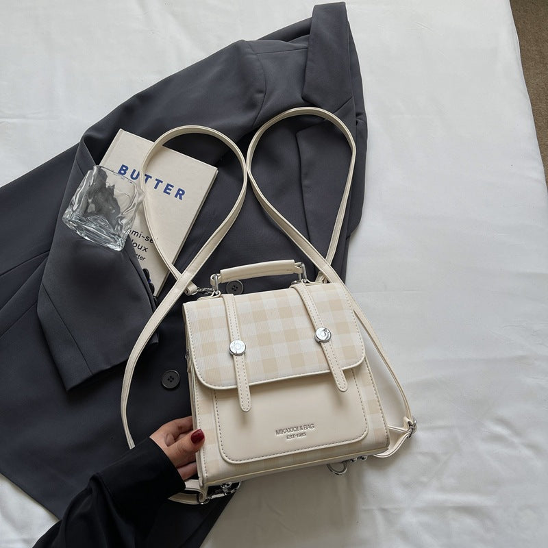 Vintage-Style Checkered Crossbody Bag Kalsten