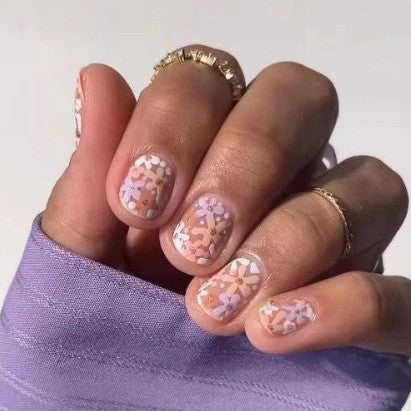 Artistic nail set with 3D flower and bow details Kalsten