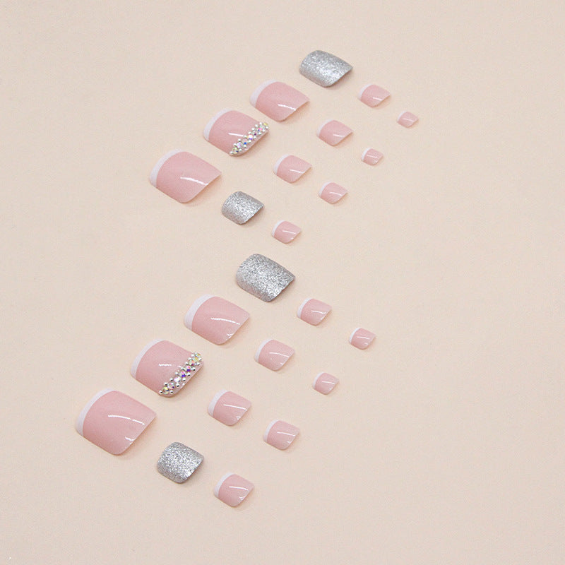 Decorative Rhinestone-Accented Toe Nail Art Kalsten