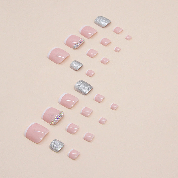 Decorative Rhinestone-Accented Toe Nail Art Kalsten