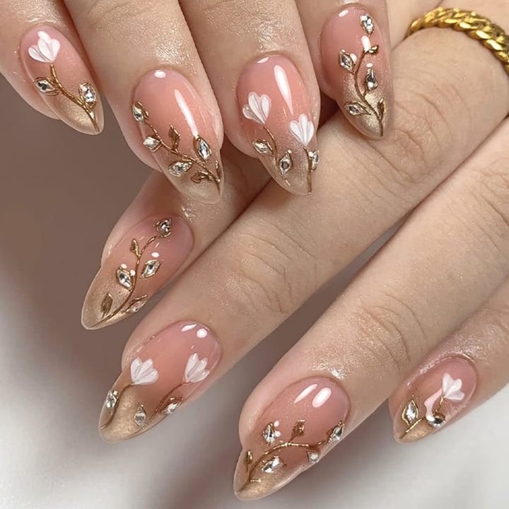 Premium Floral Press-On Nail Art Set Kalsten