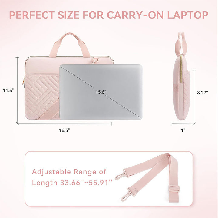 Padded Laptop Sleeve with Removable Shoulder Strap Kalsten