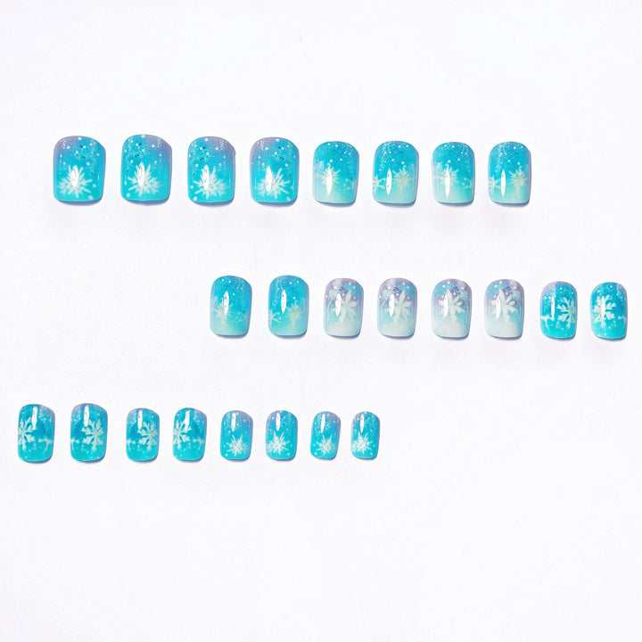 Artificial nails with winter snowflake design Kalsten