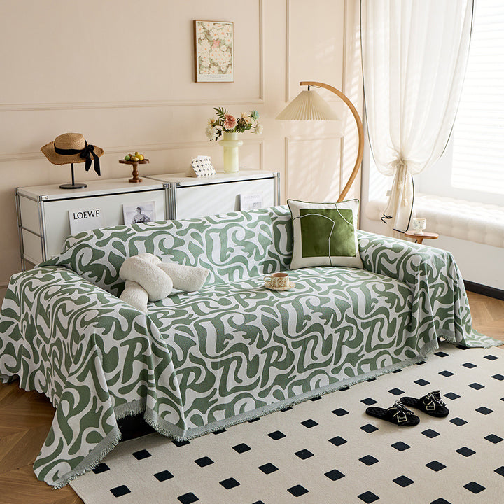 Cozy Abstract Patterned Sofa Throw Blanket