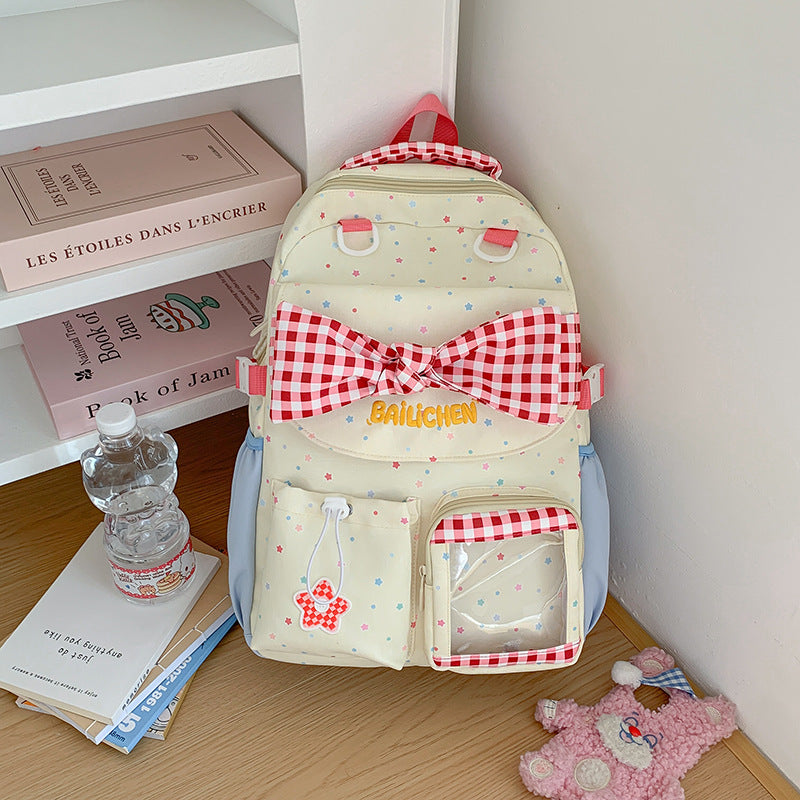 Cute Bow-Embellished School Backpack Kalsten